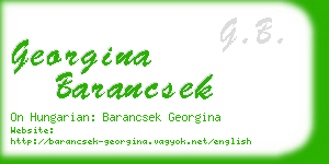 georgina barancsek business card